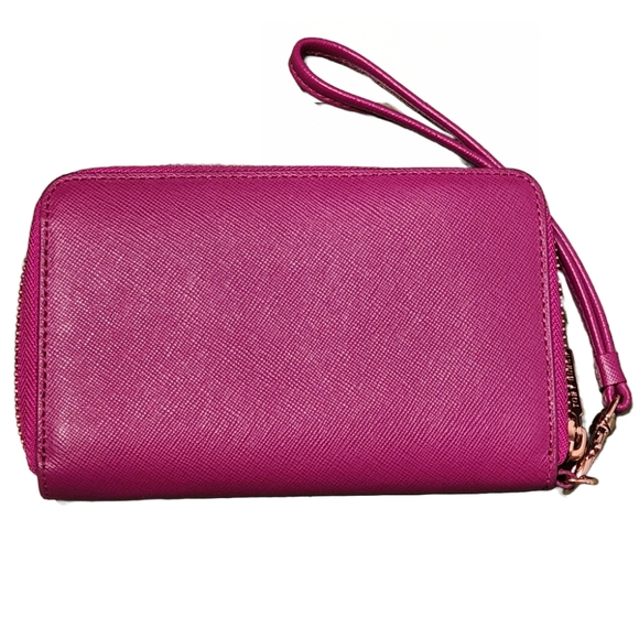 Tory Burch Fuschia Wristlet Zippy Wallet - Picture 2 of 12